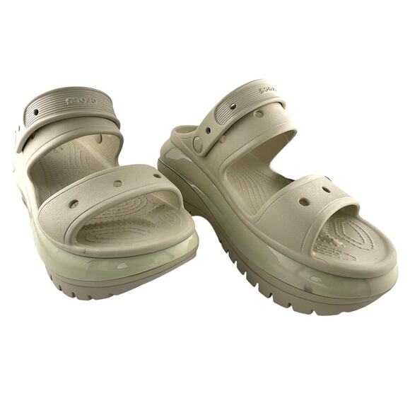 NWT Cream Mega Crush Platform Crocs Size 7 Women - Picture 3 of 7